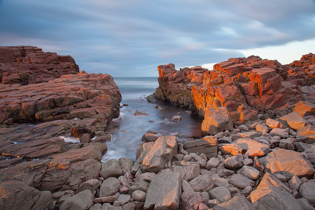  Rocks on the coast at Hovs Hallar, Bjaere Peninsula, Skane, Sweden 