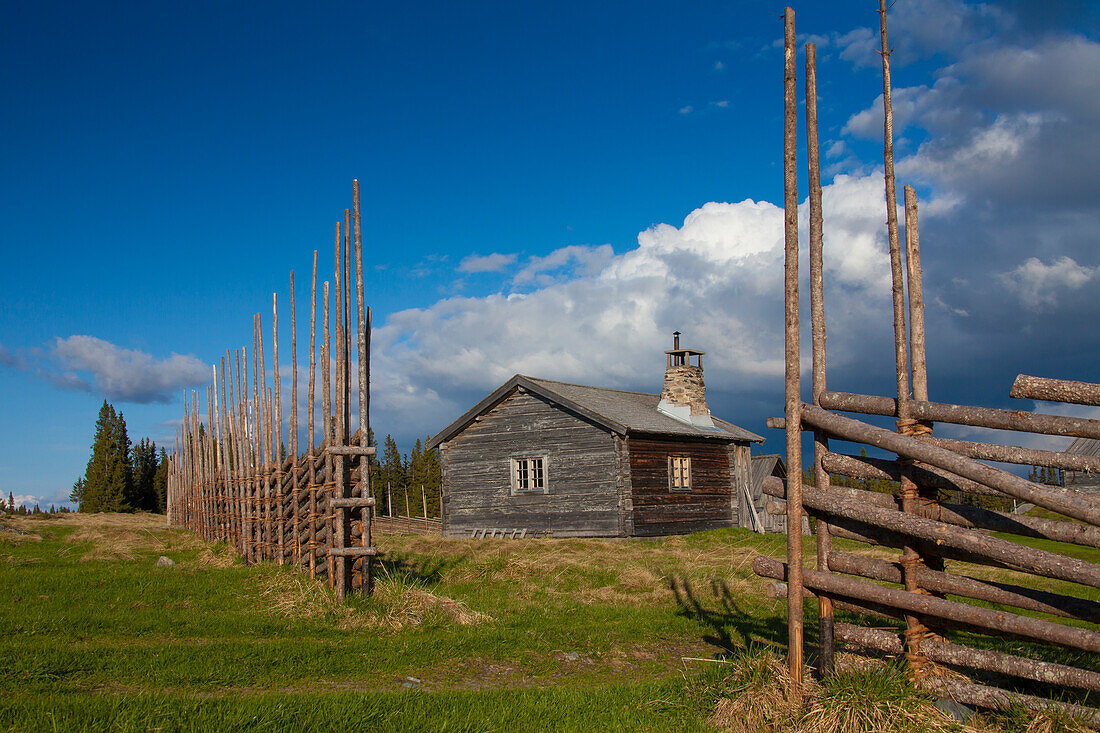  Mountain farm of a Sami settlement, Jaemtland, Sweden 