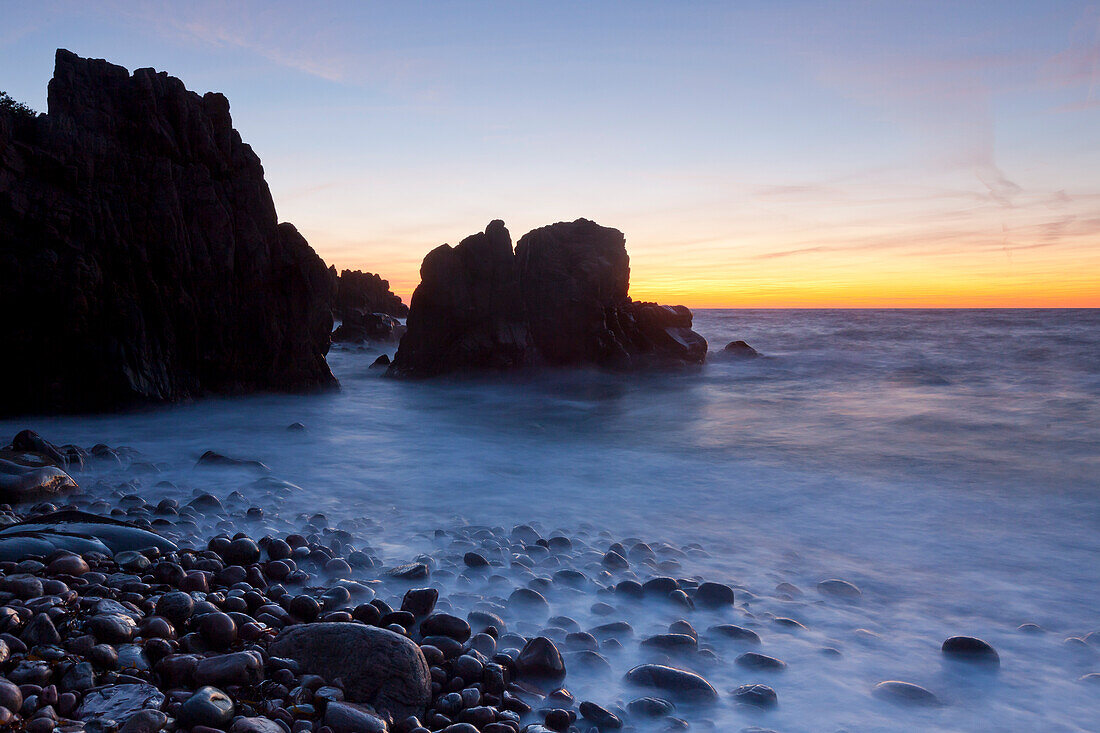  Evening atmosphere on the cliffs, Josefinelust, Kullaberg, Skåne County, Sweden 