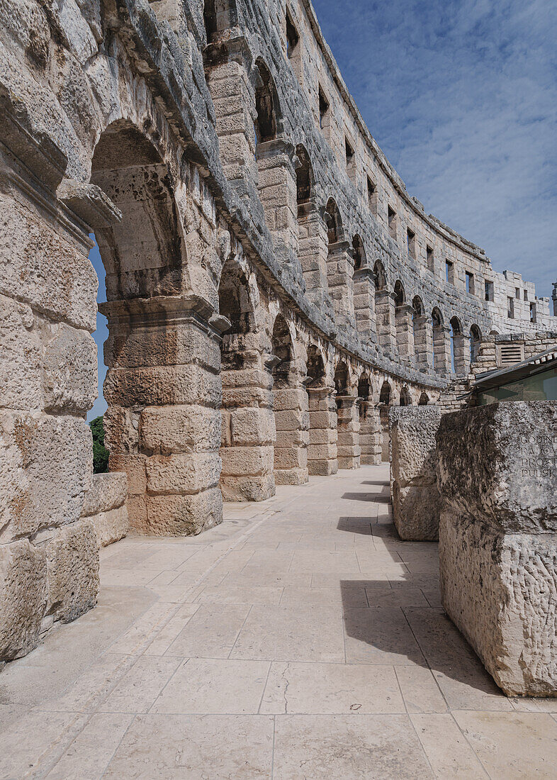 Römisches Amphitheater in Pula, Istrien, Kroatien.