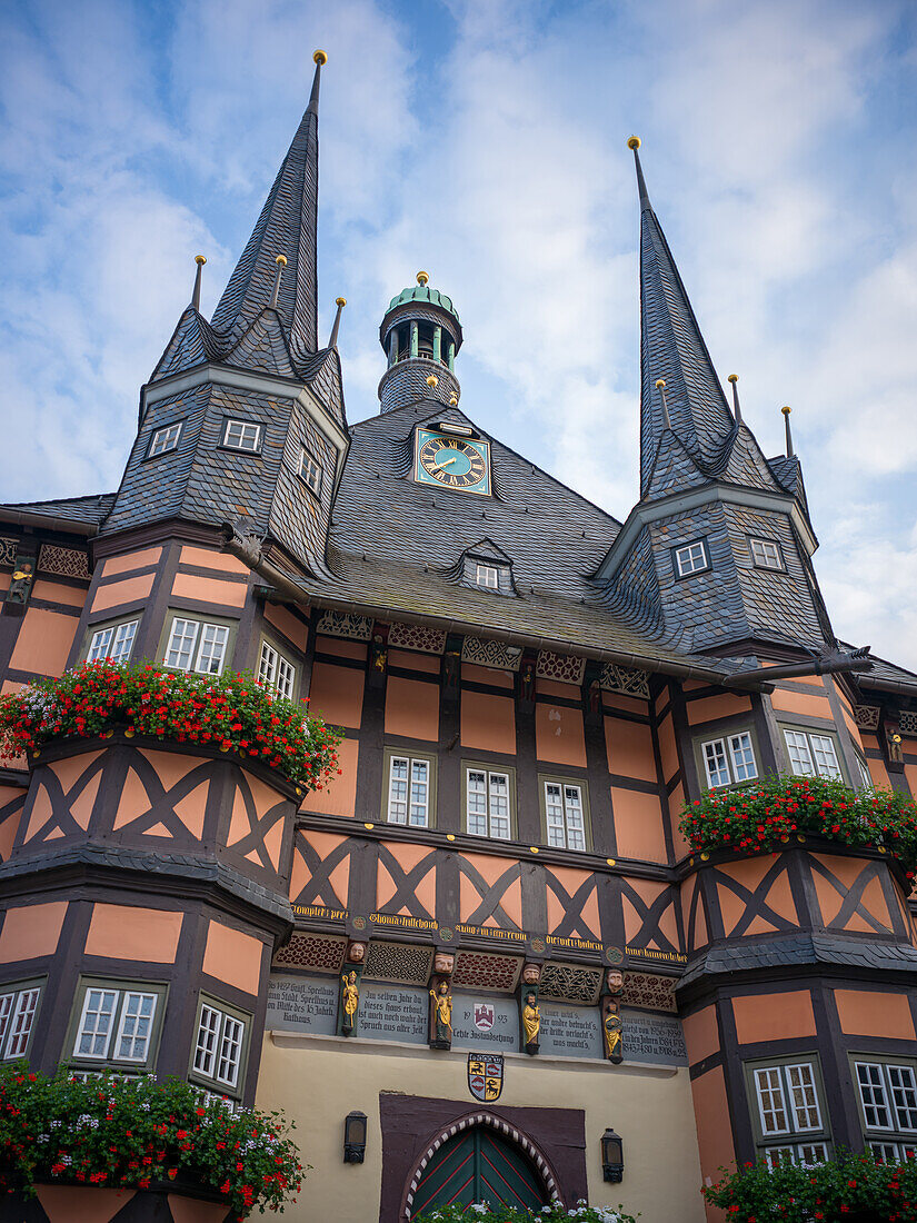 Rathaus Wernigerode, Wernigerode, Harz, Sachsen-Anhalt, Mitteldeutschland, Deutschland, Europa