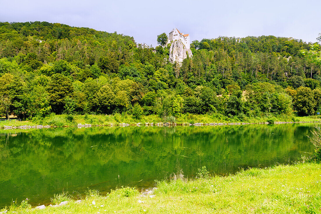  Prunn Castle above the Altmühl in the Altmühl Valley in Lower Bavaria in Germany 