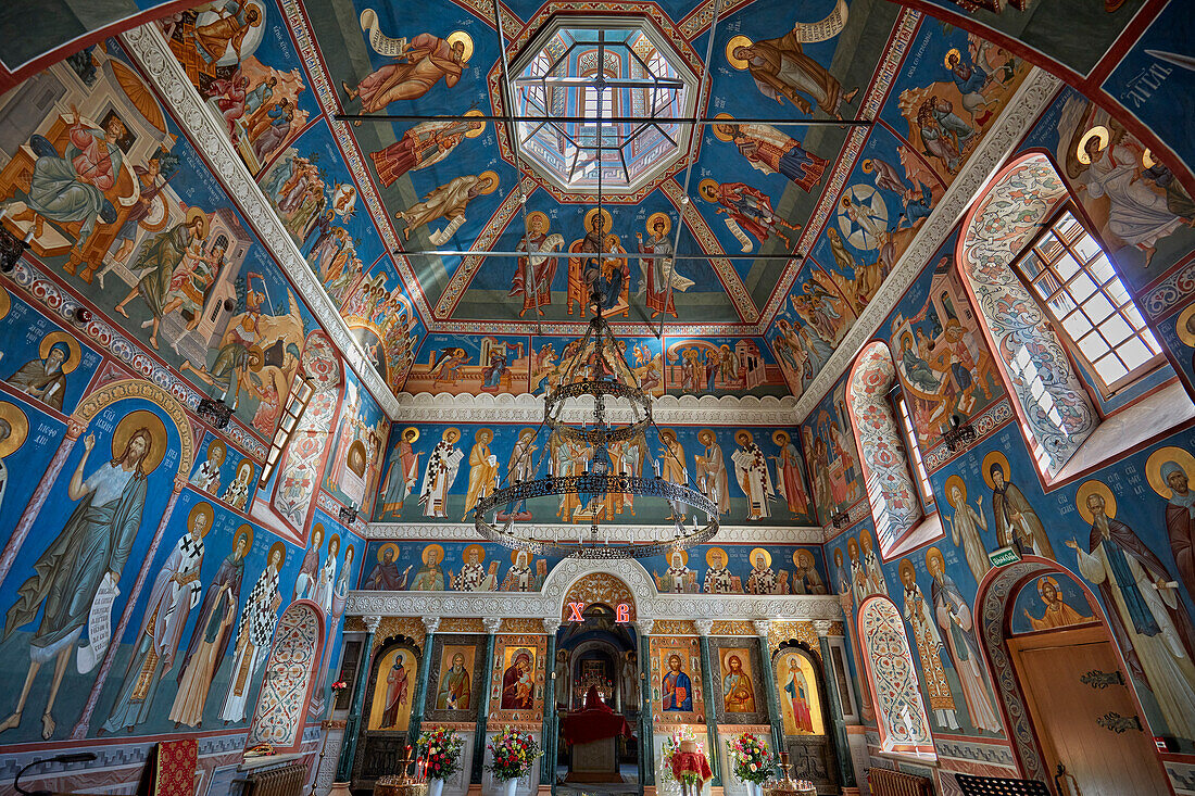 Richly decorated interior of the Church of The Beheading of John The Baptist By Bohr. Moscow, Russian Federation.