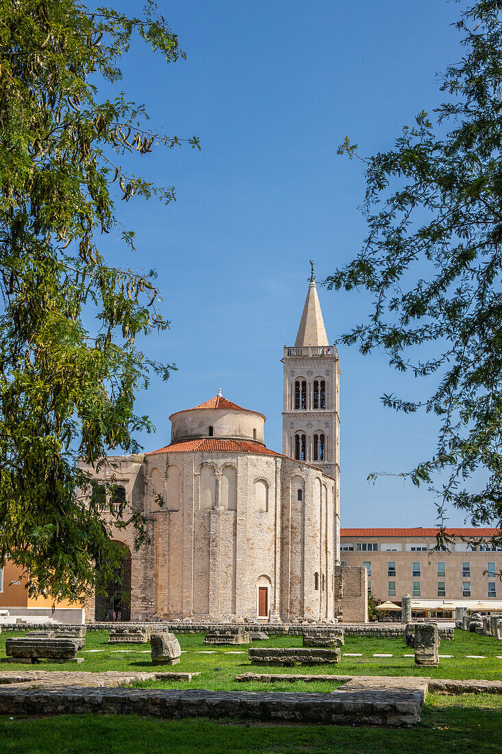  Zadar, Roman Catholic Church of Saint Donatus from Byzantine period, Dalmatia, Adriatic Sea, Croatia, Mediterranean Sea 