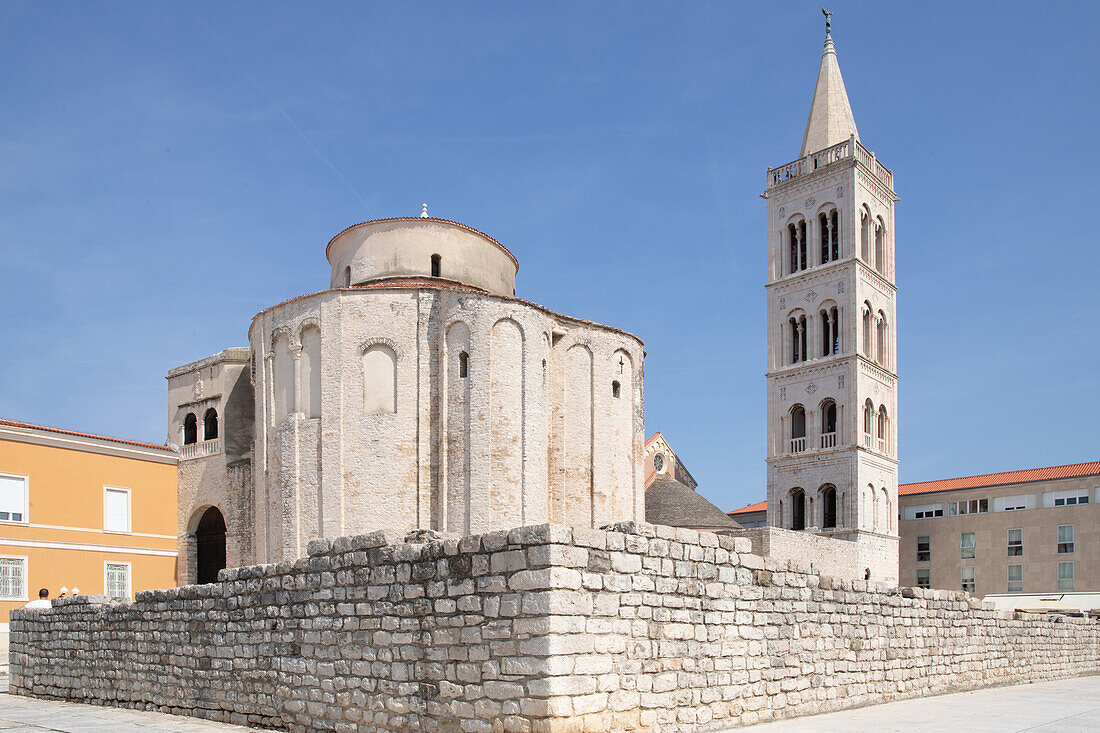  Zadar, Roman Catholic Church of Saint Donatus from Byzantine period, Dalmatia, Adriatic Sea, Croatia, Mediterranean Sea 