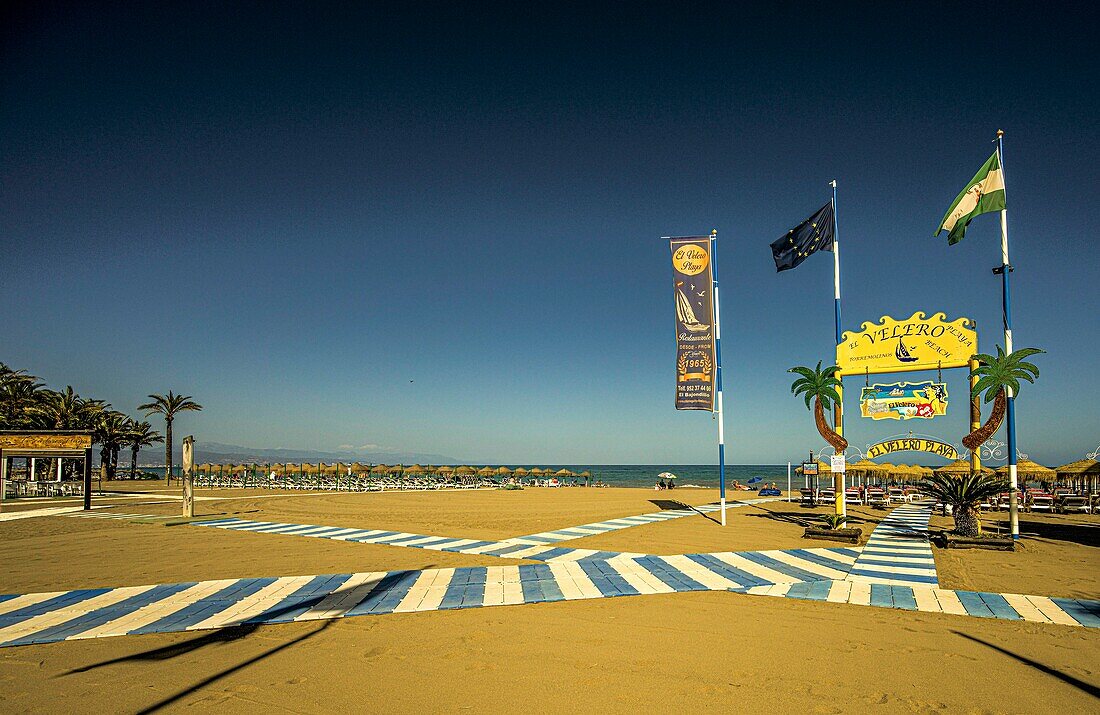  El Bajondillo beach in Torremolinos, Costa del Sol, Spain 