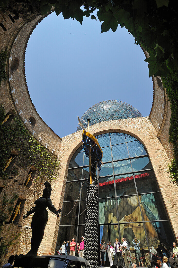 main courtyard, Dali Theatre and Museum, Figueres. Costa Brava,Catalonia,Spain,Europe