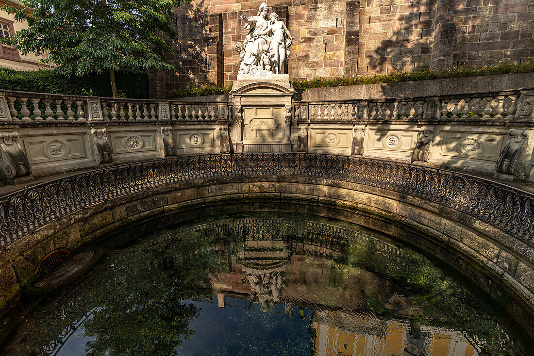 Die Donauquelle in Donaueschingen, Baden-Württemberg, Deutschland