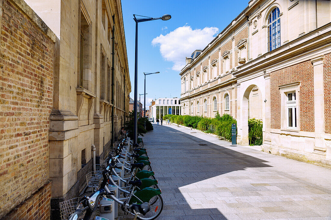  Musée de Picardie (Museum of Picardy) and rental bikes in Amiens in the Somme department in the Hauts-de-France region of France 