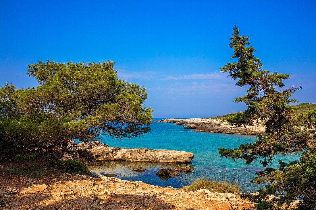 Spiaggia di Porto Selvaggio Nardò (Località Porto Selvaggio), Apulien, Italien