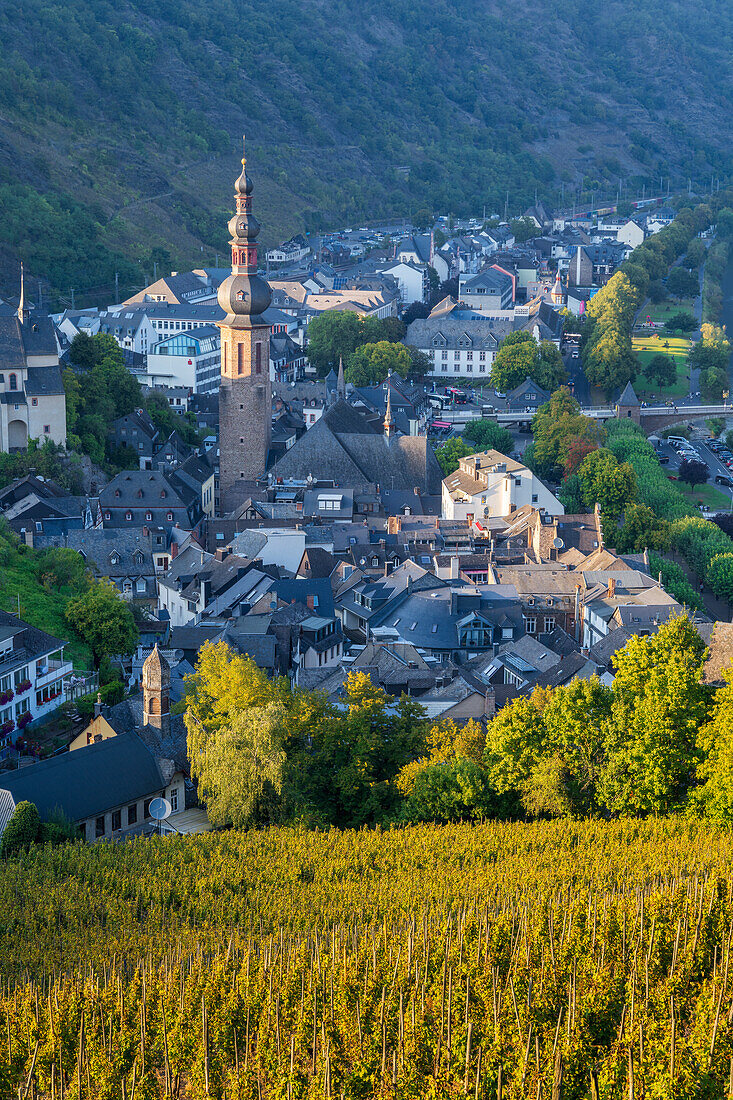  View from the Reichsburg to Cochem on the Moselle, Rhineland-Palatinate, Germany 