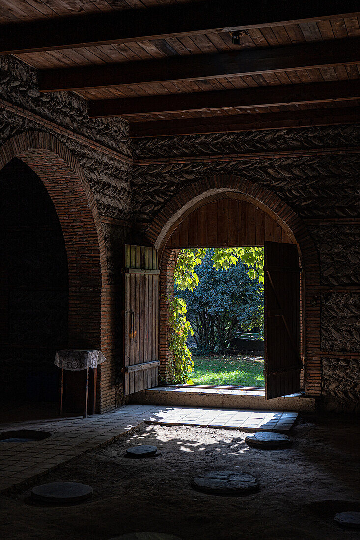 Traditionelle Architektur in Georgien in der Region Kachetien