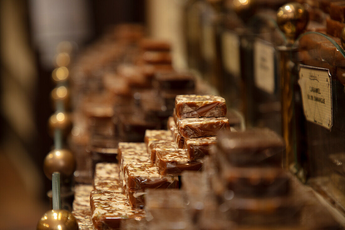  Sweet delicacies in a shop in Les Baux de Provence, Provence-Alpes-Côte d&#39;Azur, France 