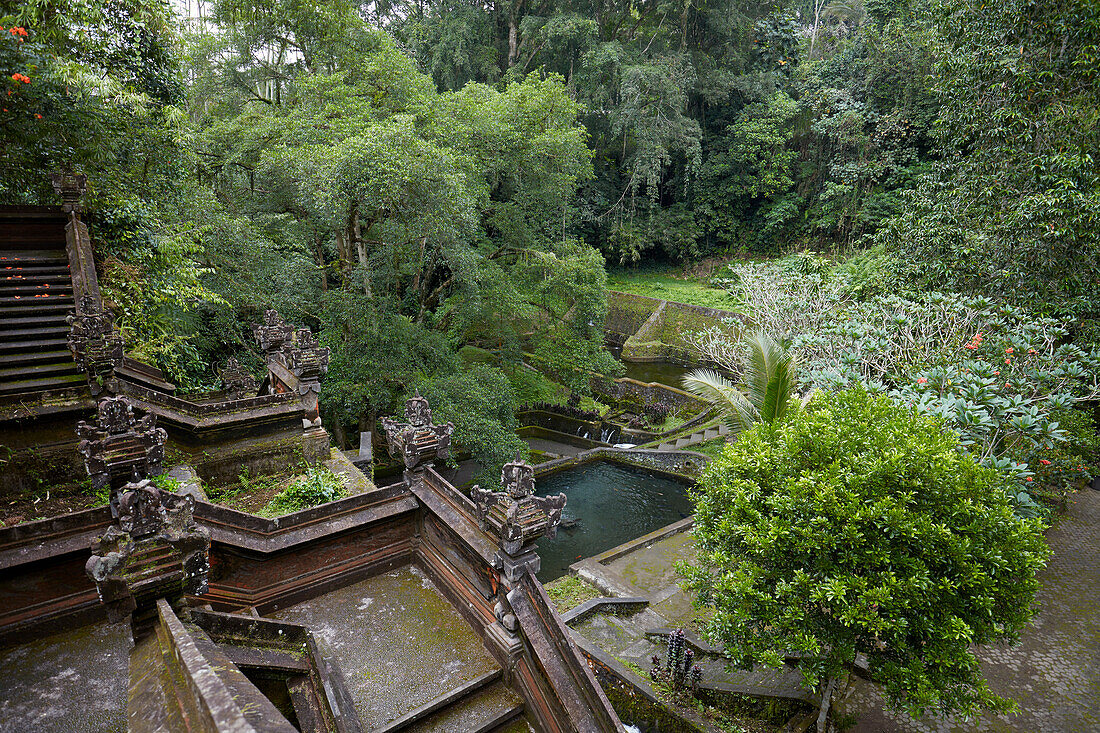 Territory of the Mengening Temple with lush greenery. Tampaksiring, Bali, Indonesia.