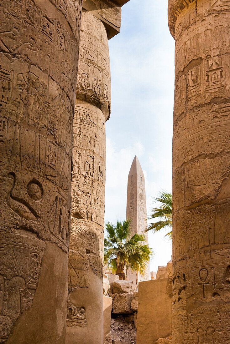 Great Hypostyle Hall in the Precinct of Amon-Re,  Karnak Temple Complex, Luxor, Egypt, Northeast Africa