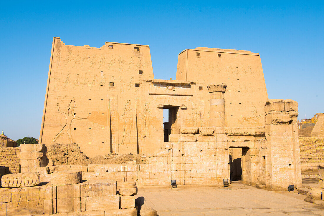 first pylon, Temple of  Edfu, Egypt, Northern Africa