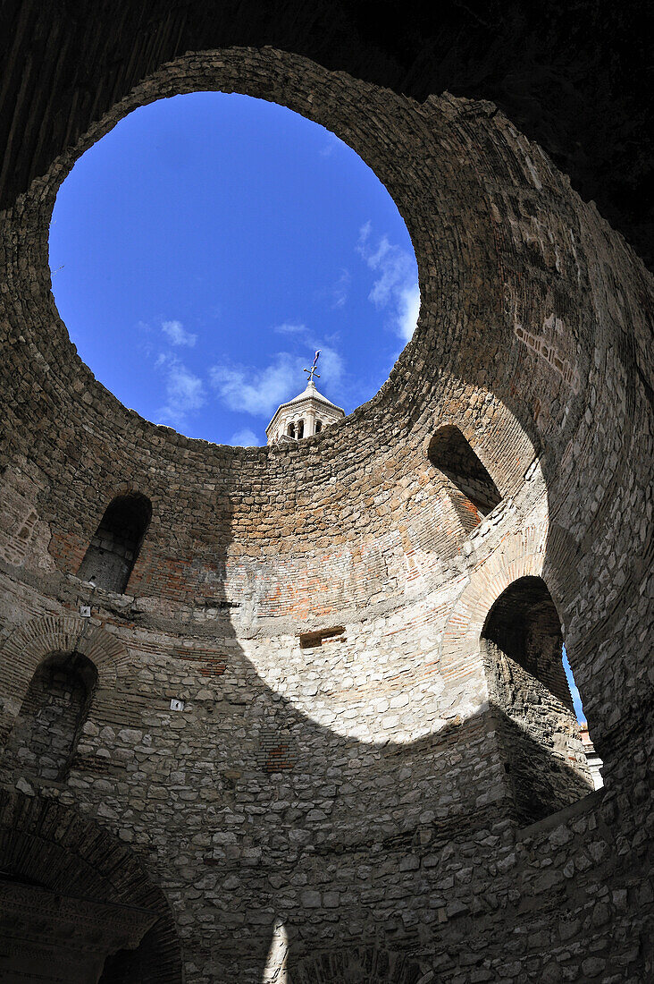 Kuppel des Vestibüls, Rotunde Vorhalle, Diokletianspalast, Altstadt, Split, Dalmatien, Kroatien, Südosteuropa