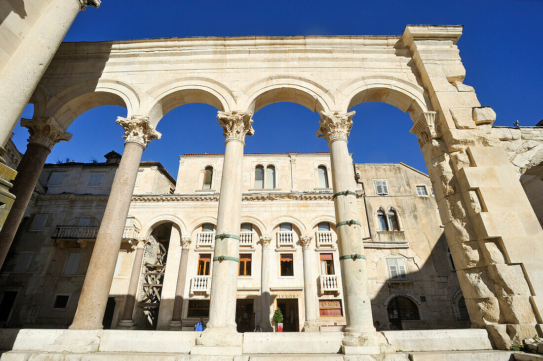 Peristyle of Diocletian's Palace, Split, Croatia, Southeast Europe