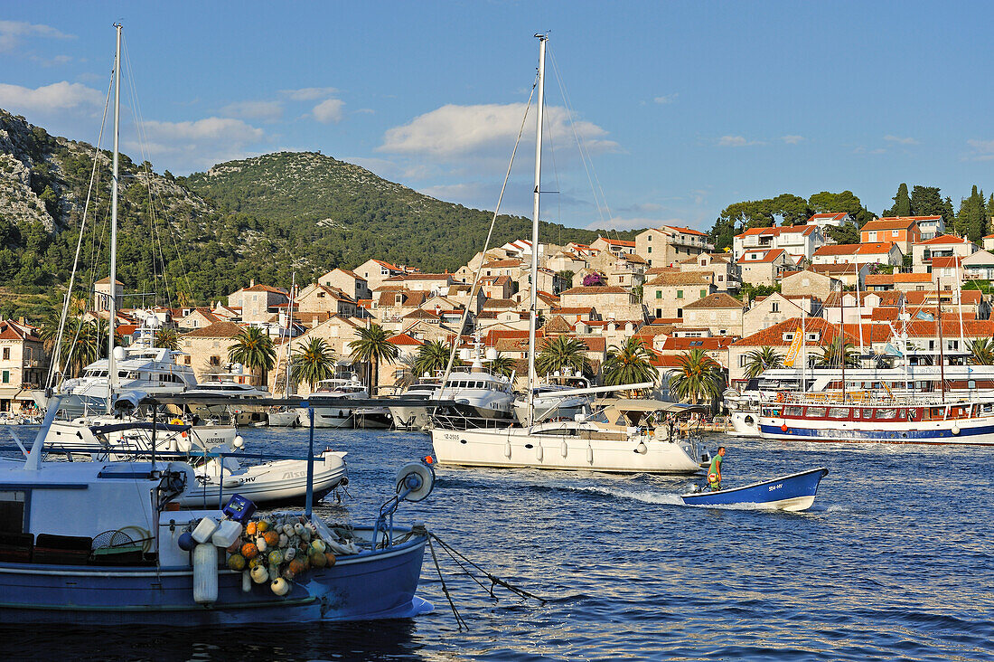 harbor of Hvar city, Hvar island, Croatia, Southeast Europe