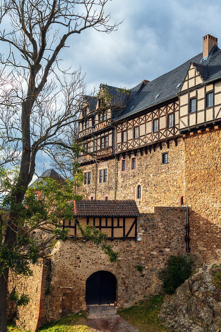  Selketal, castle, Falkenstein, Middle Ages, Harz, Saxony-Anhalt, Germany, Europe 