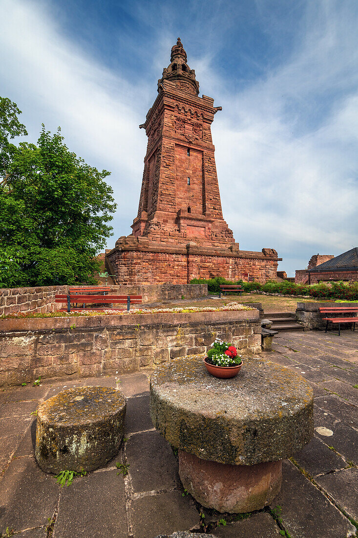  Barbarossa, table, tower, Kyffhäuser, monument, Kyffhäuserland, Harz, Thuringia, Germany, Europe 