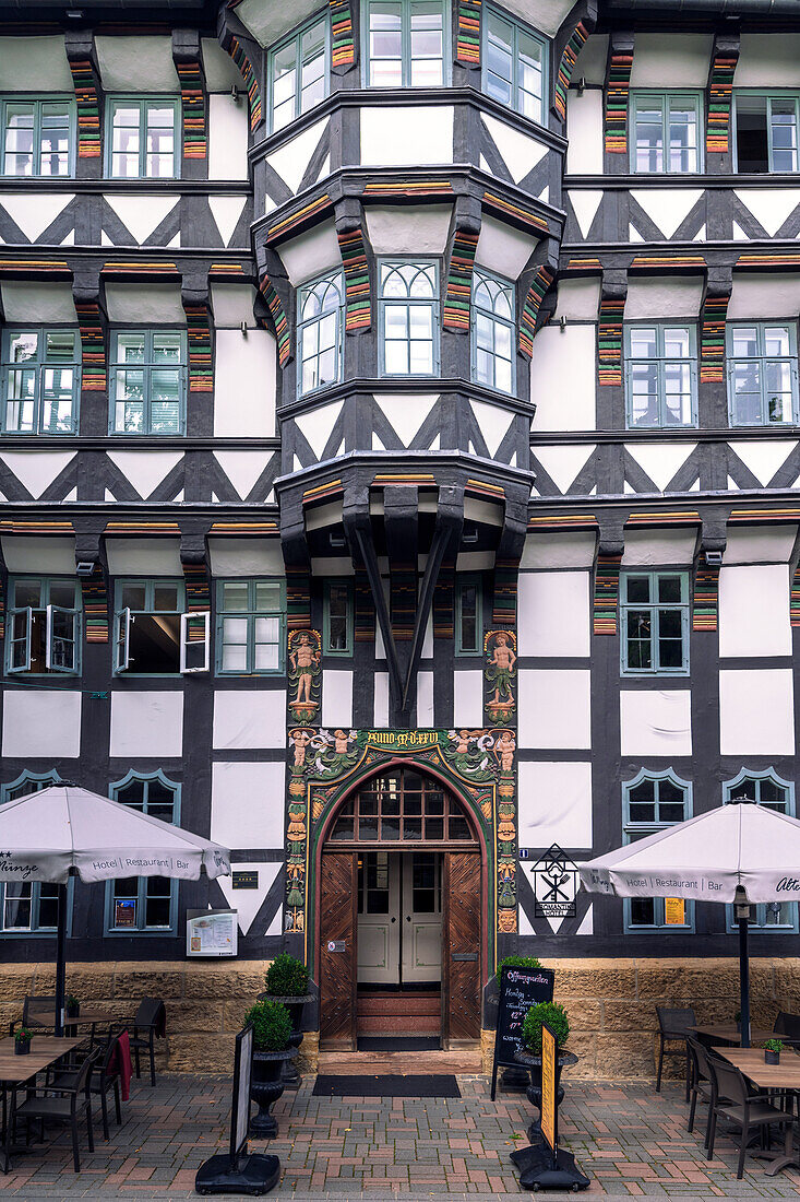 Fachwerk, Hotel, Marktplatz, Goslar, Innenstadt, Harz, Niedersachsen, Deutschland, Europa