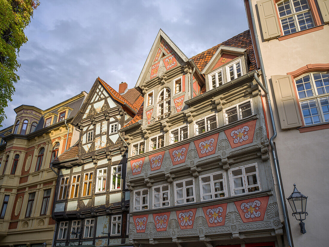 Fachwerkhäuser in Quedlinburg, Welterbestadt Quedlinburg, Harz, Sachsen-Anhalt, Mitteldeutschland, Deutschland, Europa