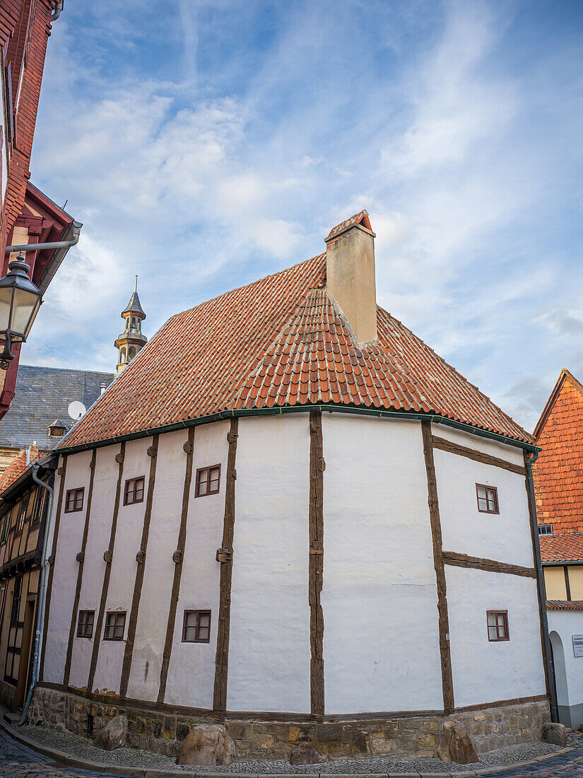 Ständerbau in der Altstadt, Welterbestadt Quedlinburg, Harz, Sachsen-Anhalt, Mitteldeutschland, Deutschland, Europa