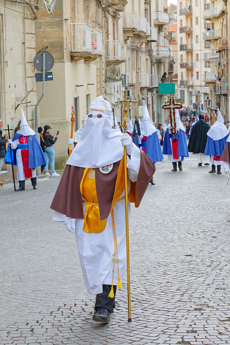  Karfreitagsprozession, Enna, Sizilien, Italien 