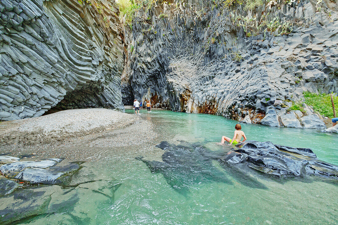  Alcantara-Schlucht, Castiglione di Sicilia, Sizilien, Italien 