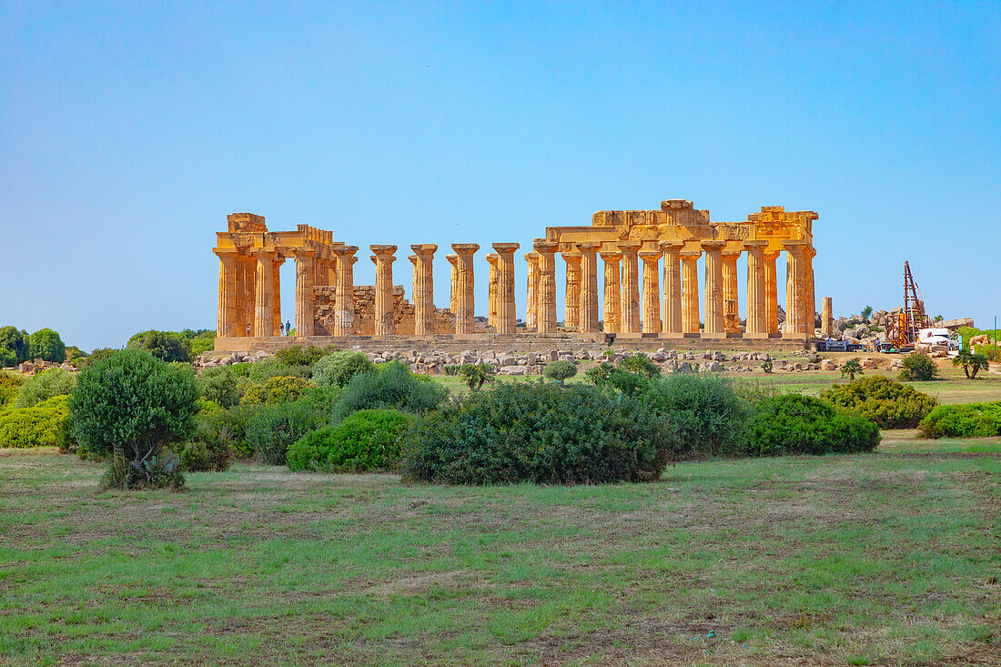  Tempel der Hera oder Tempel E, Archäologischer Park Selinunte, Selinunte, Bezirk Trapani, Sizilien, Italien 