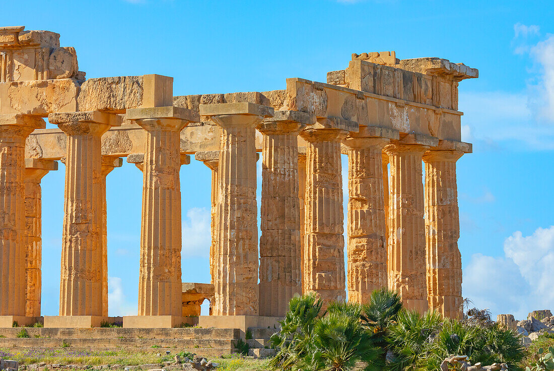  Tempel der Hera oder Tempel E, Archäologischer Park Selinunte, Selinunte, Bezirk Trapani, Sizilien, Italien 