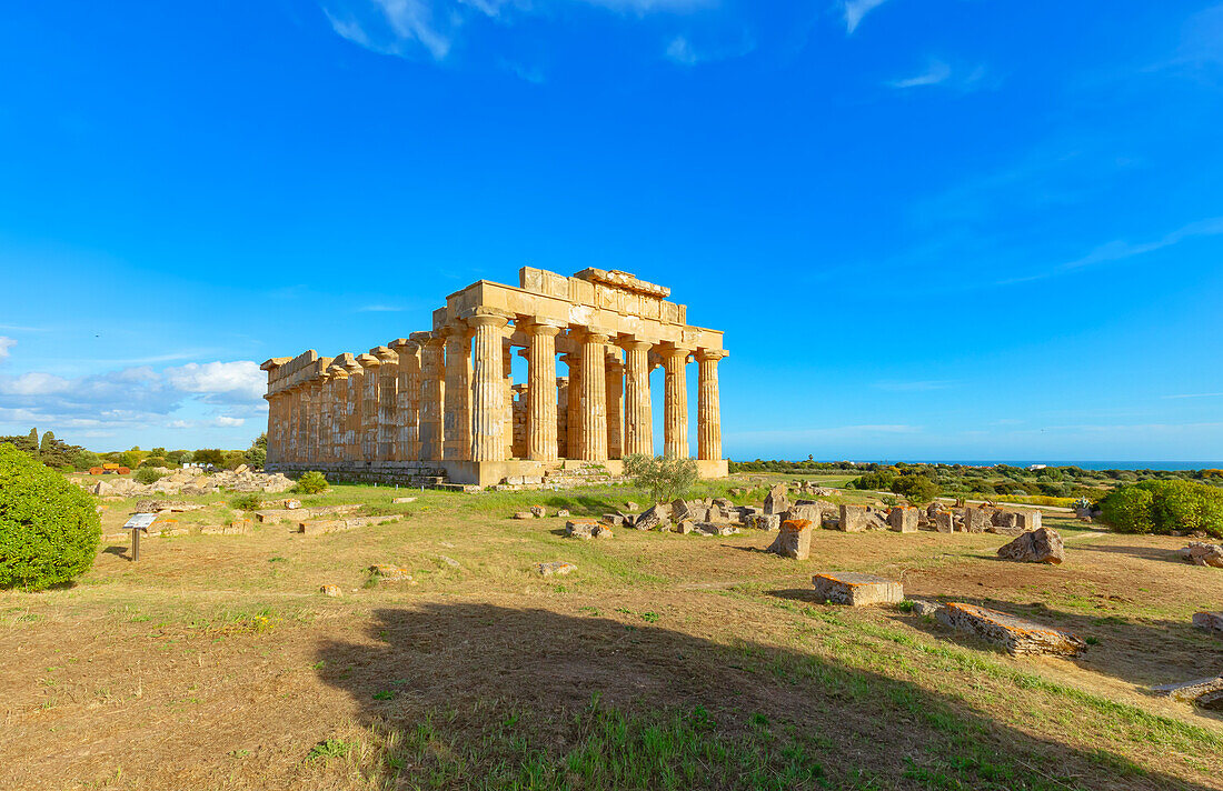 Temple of Hera or Temple E, Selinunte Archaeological Park, Selinunte, Trapani district, Sicily, Italy