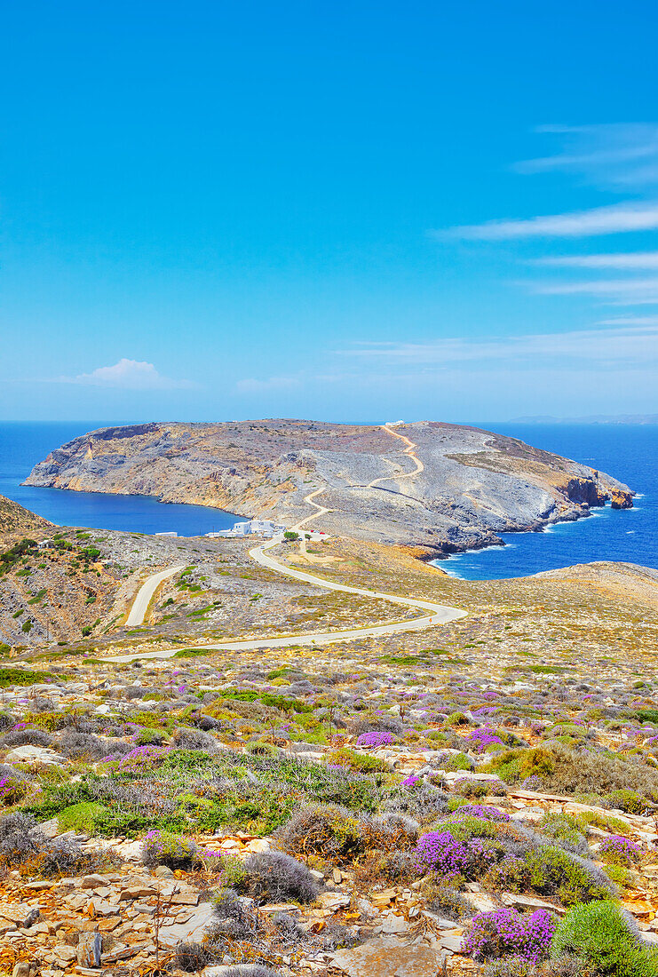  Blick auf die Nordküste der Insel Sifnos, Insel Sifnos, Kykladen, Griechenland 