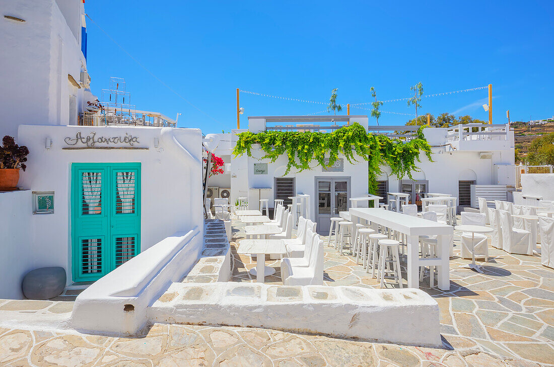 Apollonia village main square, Apollonia, Sifnos Island, Cyclades Islands, Greece