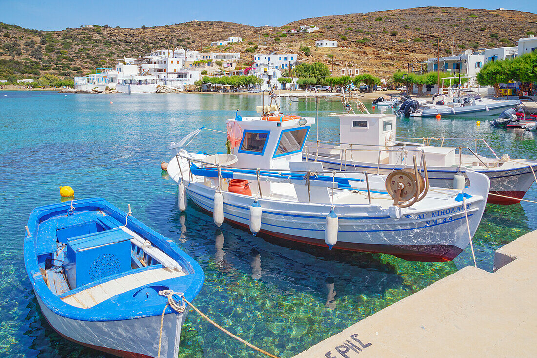 Fishing boats, Faros, Sifnos Island, Cyclades Islands, Greece