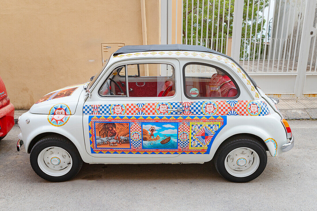 \nVintage car, Taormina, Sicily, Italy