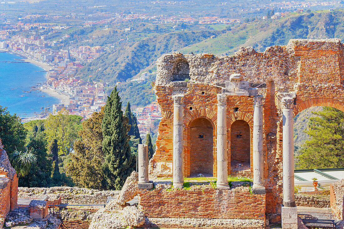 Griechisches Theater, Taormina, Sizilien, Italien