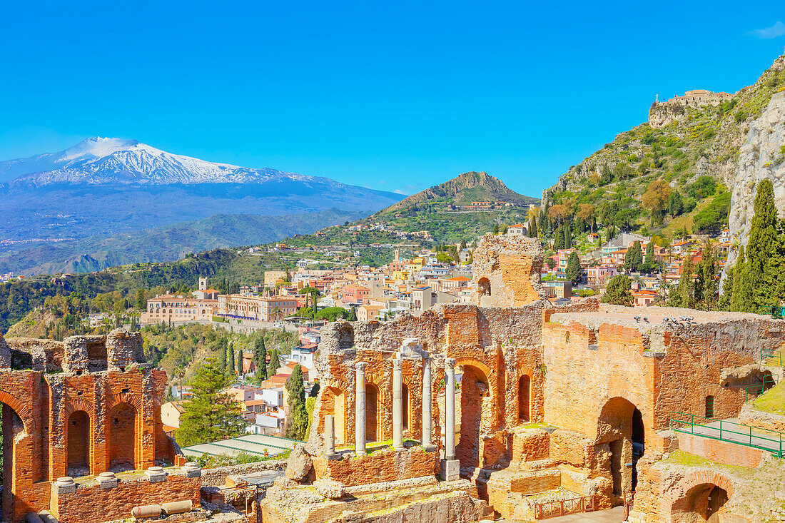 Griechisches Theater, Taormina, Sizilien, Italien