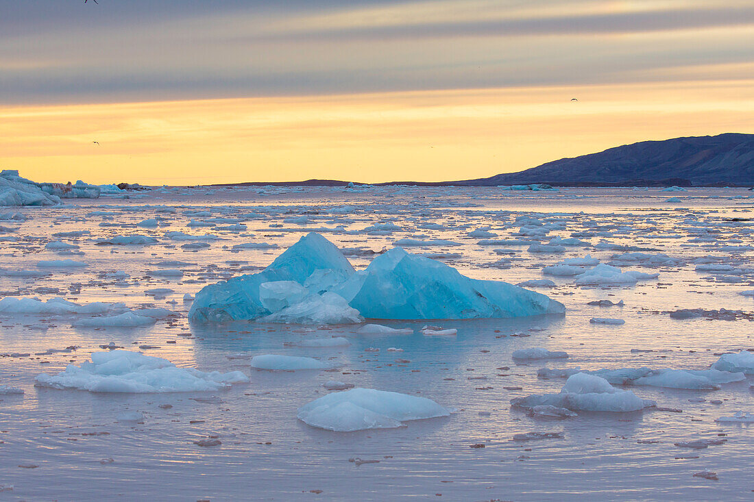  Evening mood in Kongsfjord, Spitsbergen, Norway 