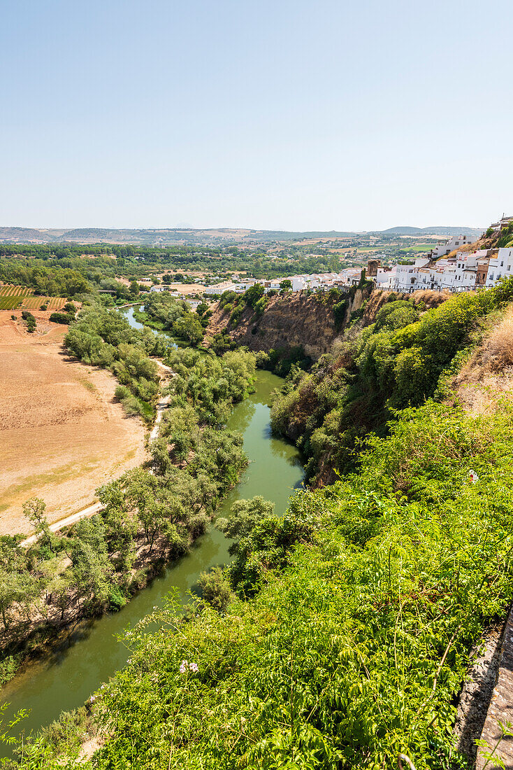  Town of Arcos de la Frontera above the river Guadalete in the province of Andalusia, Spain 