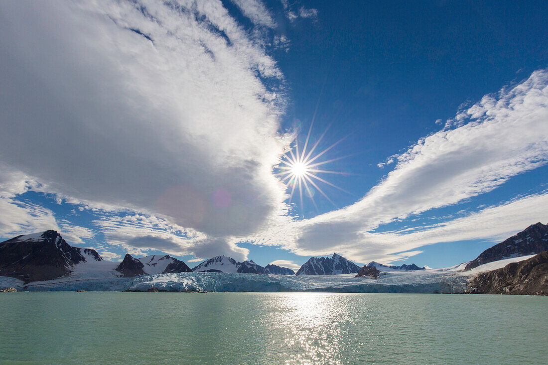 Gletscher Smeerenburgbreen, Bjornfjord, Spitzbergen, Norwegen