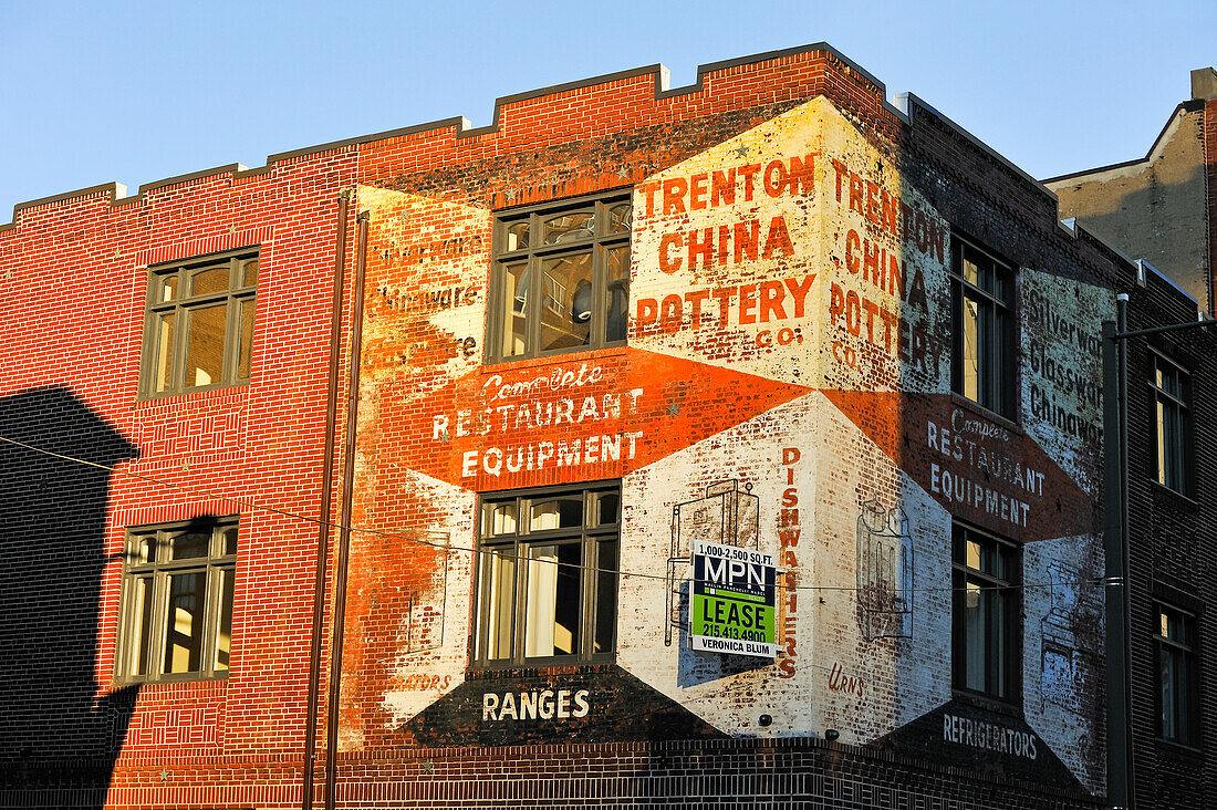 old hand-painted advertising signage,  Philadelphia, Commonwealth  of Pennsylvania,Northeastern  United States,