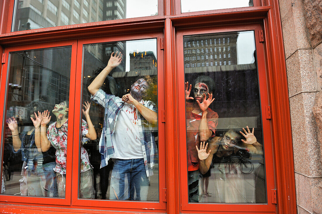 disguised young people during Halloween,Philadelphia, Commonwealth  of Pennsylvania,Northeastern  United States,