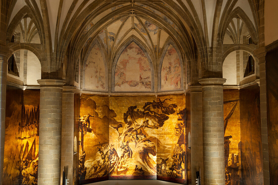 Wandmalereien in der Kirche des ehemaligen Dominikanerklosters, in dem sich das San Telmo Museum befindet, San Sebastian, Golf von Biskaya, Provinz Gipuzkoa, Baskenland, Spanien, Europa