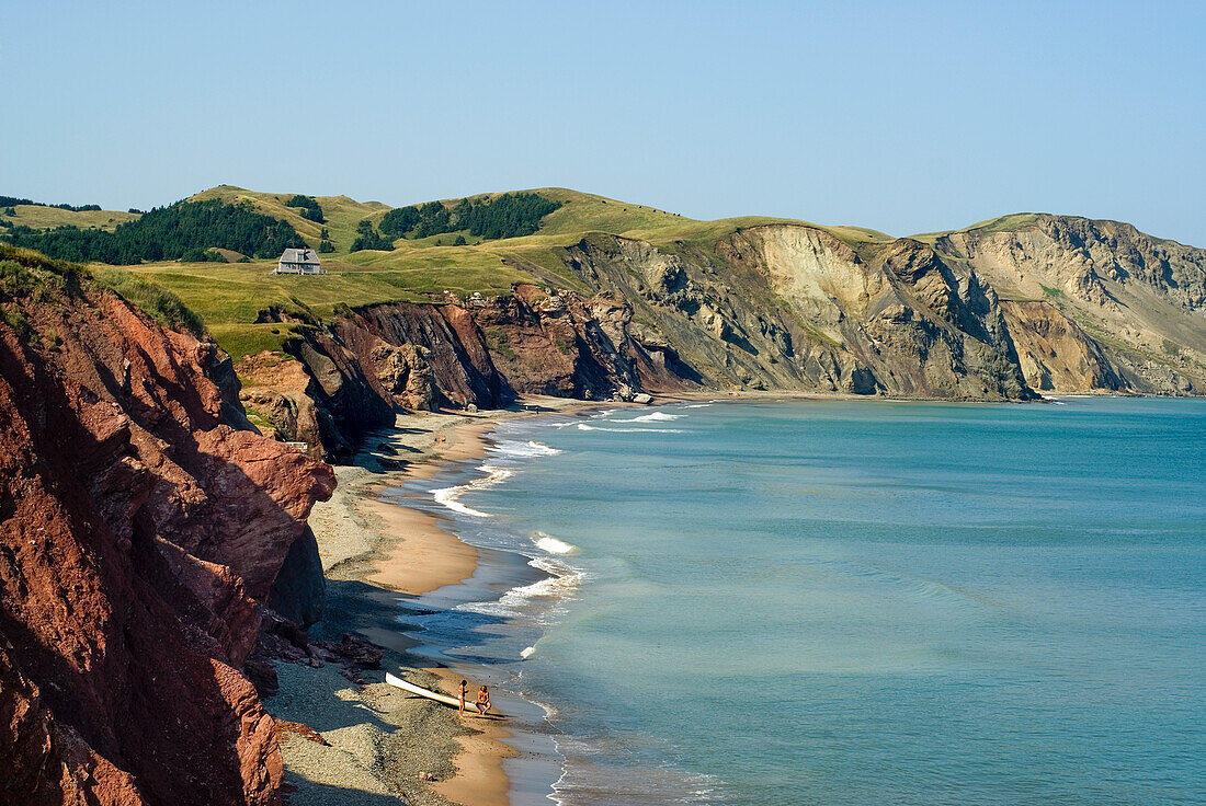 Firmin cove,Cap Alright,Havre aux Maisons island,Magdalen Islands,Gulf of Saint Lawrence,Quebec province,Canada,North America