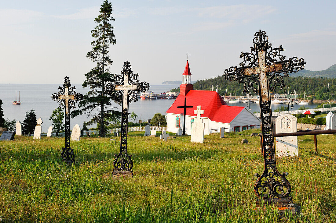 Capel of Tadoussac by Saint Lawrence river,Cote-Nord region,Province of Quebec,Canada,North America