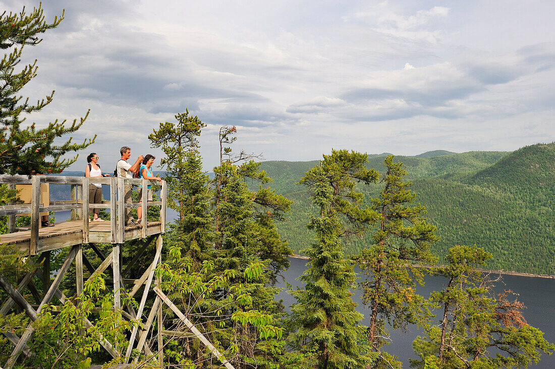 observation platform over Eternite bay,Saguenay National Park,Riviere-eternite district,Province of Quebec,Canada,North America