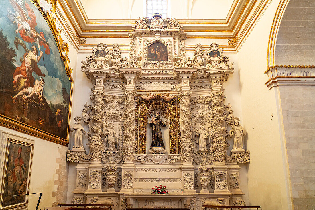  Altar of the Church of Madre dell&#39;Annunziata in Muro Leccese, Apulia, Italy, Europe 