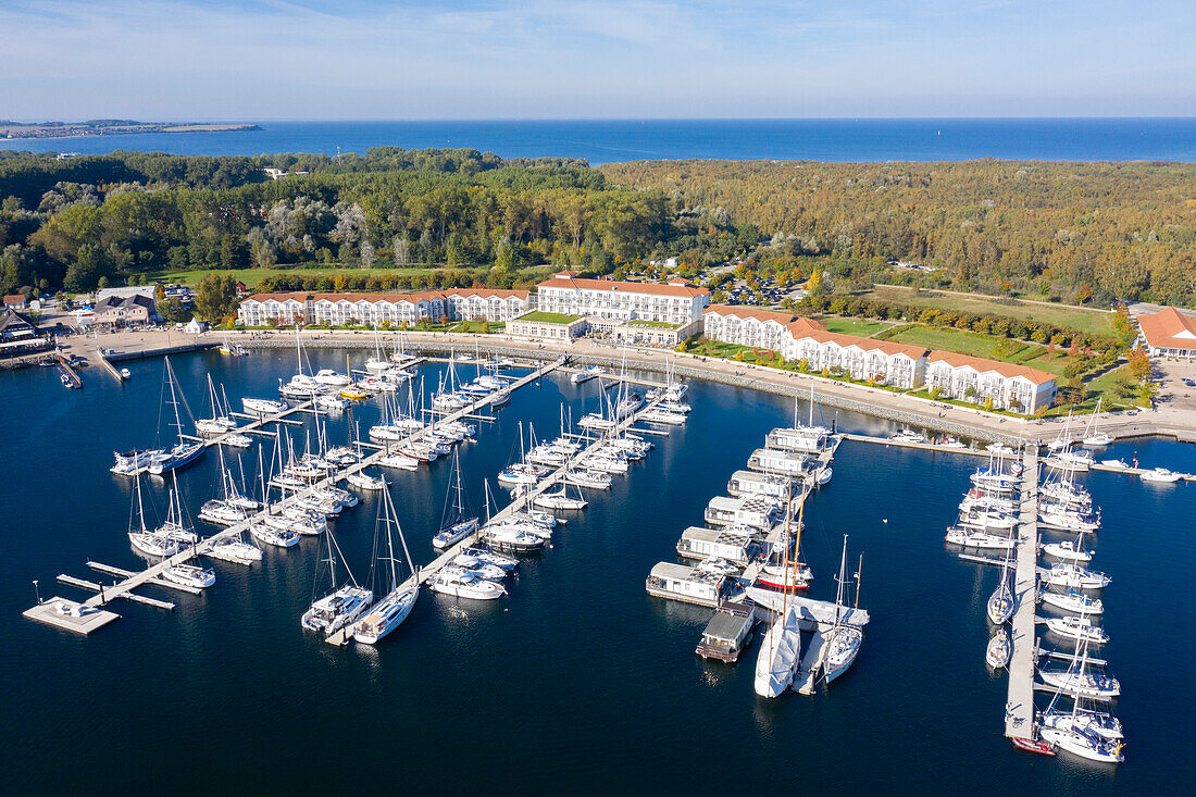  Hotel complex and harbor Weisse Wiek, Boltenhagen, Mecklenburg-Vorpommern, Germany 